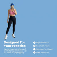 Gym Leggings for Women High Waist with Seamless Construction, Sports for Breathable Nylon Spandex Blend