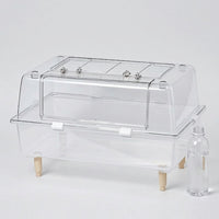 Large Hamster Cage for Syrian and Dwarf Hamsters, Full Transparent PET Material Single Level Habitat for Pet Mice, Gerbil and Chinchilla Viewing