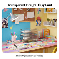 Clear Drawer Organizer Space-Saving Desktop reachory debrisproof for Desk, Adults