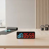 Large Display LED Interval Timer Wall-Mounted Digital Gym Clock Countdown Interval Timer with Stand Bright for Athletes, Coaches, High-Intensity Functional Training Training, Boxing