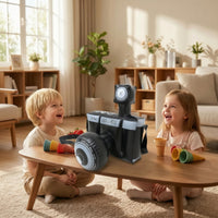Vintage-Style Inflatable Camera with Strap Lightweight Camera Prop Portable Toy Compact for Costumes, Photo Shoots, Parties