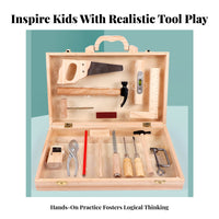 Wooden Toy Realistic Wooden Toy Workbench Easy Storage Children's Plaything