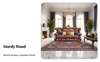 3 Pieces Ornate Carved Frame Couch set European Design Living Room Furniture Luxurious design Sofa Set for Homeowners, Villa, estate, Hotel Lobby