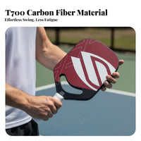 Paddle Racket Super-Lightweight Carbon Fiber Paddle Racket Thermoformed for Competitive Athletes, Adults, Competition, Tournament Play, Training