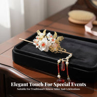 Traditional Chinese Attire Headdress Ornamental Avian Figure Motif Traditional Chinese Attire Headpiece Elegant Design Ancient Design Hair Ornament