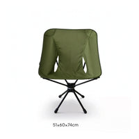 Swivel Camping Chair Foldable Folding Swivel Chair 360-Degree Rotating Furniture for Camping, Outdoor Enthusiasts, Fishing