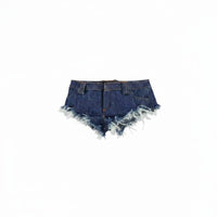 1/6 Scale Material Shorts Distressed Hem Mini Material Shorts Handmade