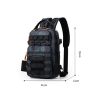 Multifunctional Multipurpose Fishing Tackle Bag Large Capacity Crossbody Bag Multiple Compartments Convertible Shoulder Pack Water Resistant for Anglers, Hikers, Men, Travel, Hiking, Camping, Cycling