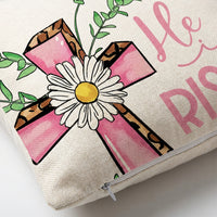Easter Pillow Cover Printed Hare Print Cushion Cover Soft Material Decorative Throw Pillowcase for Families, Homeowners, Living Room, Bedroom, Office