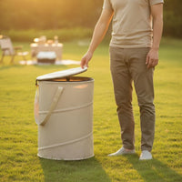Foldable Garbage Bin Large Capacity Folding Trash Can Thickened Oxford Cloth Portable Camp Trash Can for Camping, Gardening, Yard