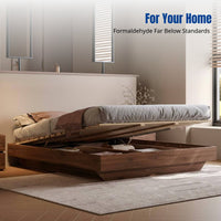 Hardwood Storage Bed, Box Frame, Modern Design, Primary Bedroom, Gas Lift, No Headboard