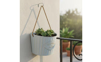 Vintage Wall Planter Detachable Hook Wall Mounted Metal Planter Pot Vintage Iron Hanging Bucket for Gardeners, Balcony