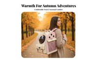 Warm Plush Interior dome viewing panel Cat support panelpack Breathable Space Capsule Rucksack Ergonomic Straps Pet travel equipment Expandable Design for Small Dog Owners, everyday Use
