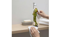 Showering Frog Figurine Novelty Item Bathing Frog Statue Home Decoration Great Gift Creature Sculpture Long-Lasting for Bathroom