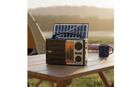 TF Card & USB Playback Portable Bluetooth Speaker Radio Solar Powered Radio for Campers, Hikers, Outdoor, Emergency, Camping