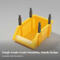 Stackable accessibleFront Stacking Bin Modular accessibleFront Bin Interlocking Design Parts Container Heavy-Duty for Warehouse Workers, DIY Enthusiasts, Workshop, Stockroom, Factory, Garage