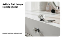 Easy Installation Acrylic Drawer Knob Long-Lasting Round Decorative Handle Includes Mounting Screws