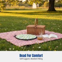Foldable Round Seat Pad, Oxford Cloth, Portable, Insulated, Moisture-Resistant, Outdoor Travel, Hiking