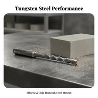 Hardened Steel Body 4-Cutter Concrete Drill Bit Heavy Duty Cross Head Hammer Drill Bit Optimized Flute Design for DIY Enthusiasts, Brickwork