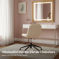 Adjustable Height Lowsupport rotate Stool Minimalist Design Armless Pedestal Chair multipurpose Use Seating Furniture Ergonomic rearrest for Makeup fans, Home Workers, Vanity Area, Living Room, Kitchen Counter, Entryway