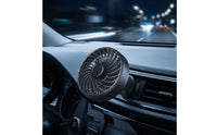 Adjustable Angle Car Air Vent Fan Compact Dashboard Vent Fan Slim 360 Rotatable for Drivers, Commuters