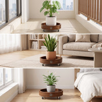 Rolling Botanical Trolley Heavy Duty Botanical Trolley with Wheels Sturdy Flower Pot Holder for Living Room