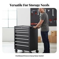 Easy Mobility Multi-Drawer Rolling Tool Cabinet Locking Wheels Rolling Tool Cabinet Large Capacity Metal Trolley with Drawers Space-Saving Design for DIY Enthusiasts, Homeowners, Auto Repair Shop, Warehouse, Art Studio, Basement