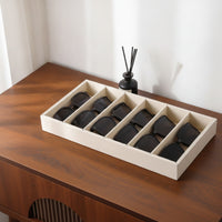 Cloth-coveredCovered Eyeglass Storage Tray Slim Eyeglass Organizer Compact Sunglass Display Tray Long-Lasting for Dressing Table