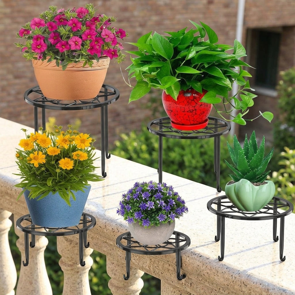 Plant Stand for Plant Stands Indoor Use, Pack of 5 Metal Tier Holders in a Creative Style, Small Plant Pot Stand Indoor, Pot Holder Set for Patio
