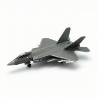 Fighter Jet Model Desktop Aircraft Model with Landing Gear Gray Plane for Office
