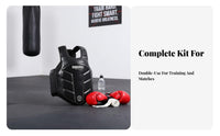Long-Lasting Sanda Safeguarding Gear Set Shock Absorbing Full Safeguarding Gear Set Thick Padding Boxing Sparring Equipment Kit Adjustable Fit for Adults, Young Athletes, Beginners, Competition