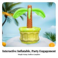 PVC Inflatable Palm Tree Cooler Portable Inflatable Palm Tree Drink Holder for Outdoor Parties