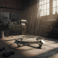 Drum Trolley with Casters Drum Cart with Swivel Casters Galvanized Barrel Mover for Warehouses, Workshops
