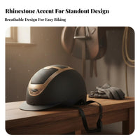 Adjustable Horse Riding Helmet Sparkling Breathable Equestrian Helmet Ventilated Speed Equestrian Hat for Adults, Beginner Riders