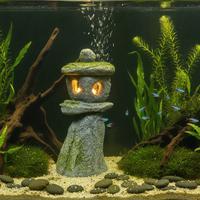 Japanese Zen Garden Stone Lantern Ornament for Micro Landscape Aquarium Bonsai Decor