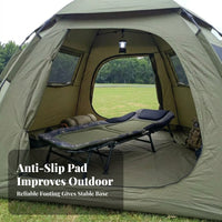 600D Oxford Cloth Adjustable Camping Cot Metal Frame Reclining Camping Cot Round Support Feet