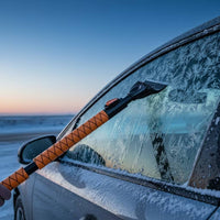 Foam Grip Car Windshield Winter Brush Black and Orange Telescopic Winter Shovel