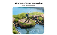 1:64 Scale Fisherman Figure Collectible 1:64 Scale Fishing Figure Miniature Fisherman Figurine High Intricacy