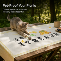 Outdoor Camping Picnic Tablecloth Waterproof Oil-Proof Sunscreen Foldable Table Mat