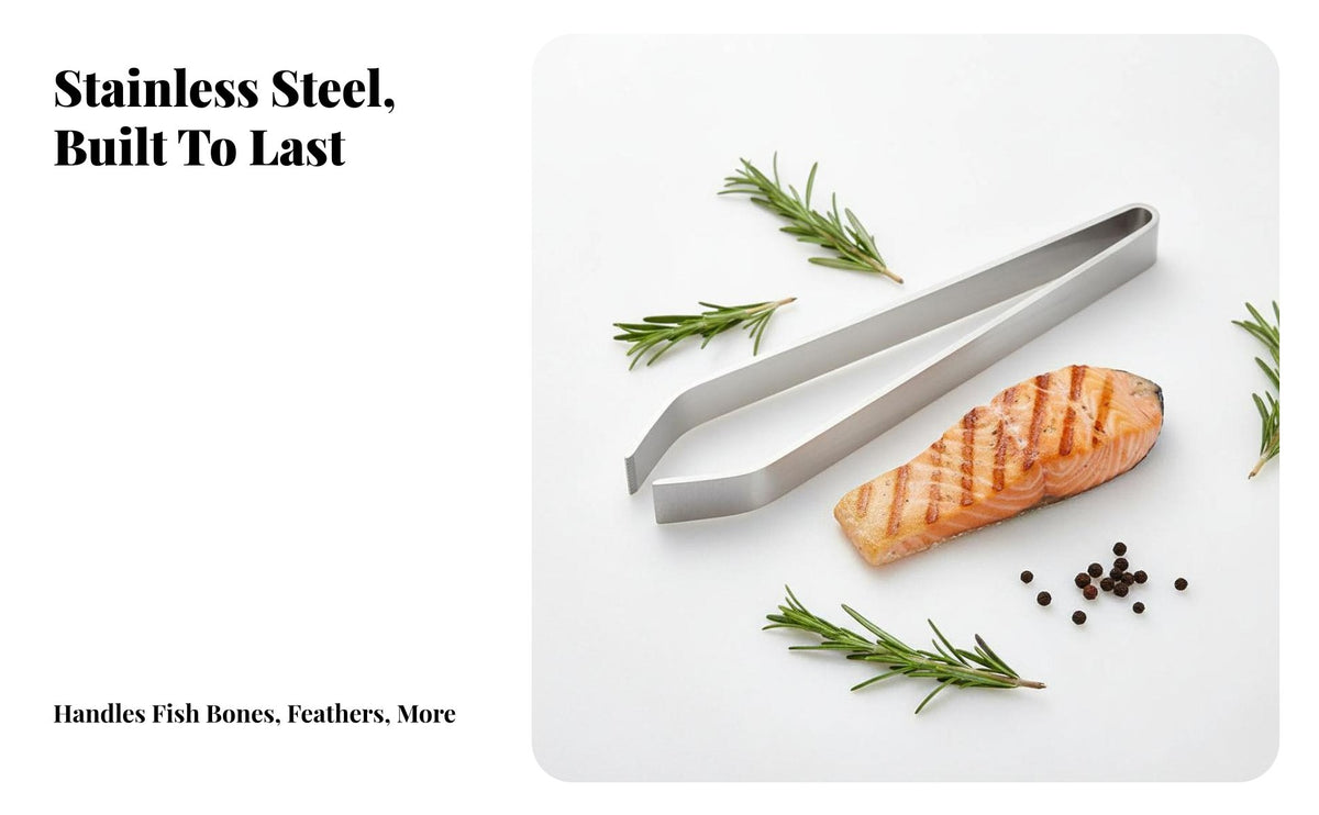 Seafood B Single Remover Versatile Use Seafood B Single Tweezers Stainless Steel Kitchen Tweezers Rust-Resistant Fowl Feather
