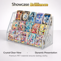 3-Tier Card Display Stand, Thickened Multi-Layer Organizer Rack, Tabletop for Hobby Storage and Collectors
