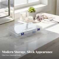 Clear Multi-Grid Storage Case Transparent Design Multi-Grid Storage Box Portable