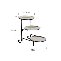 3-Tier Dessert Stand Round Tiered Dessert Stand Space-Saving Serving Tray for Confectioners, Buffets
