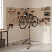 Aluminum Bike Repair Stand with Tool Tray Adjustable Bike Repair Stand Portable Bike Workstand Lightweight for Mechanics