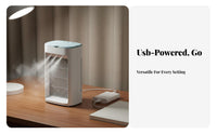 Desktop Water Cooling Fan Adjustable Speeds Mini USB Air Conditioner Three Settings USB Powered Chiller for Students, Office Workers