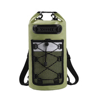 Mesh Pocket Roll-Top Dry Bag Backpack Adjustable Shoulder Straps Cylindrical Dry Bag Backpack Reinforced Seams Outdoor Gear Clip Hardware for Camping, Travel, Beach Trips, Rafting