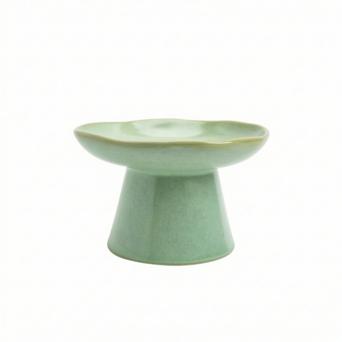 Ceramic Cat Bowl with Stand for Pets, Wide Mouth, Neck Protection