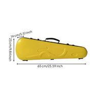 Carbon Fiber Violin Case Hard Shell Backpack Violin Case Portable String Instrument Gear for Children, Students, School, Travel