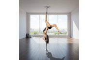 Steel Adjustable Dance Pole Rotating Base Pole Dance Kit Polished Finish Fitness Equipment Assembly Tools