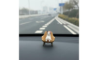 Aesthetic Decor Cartoon Cat Car Ornament Funny Cute Kitten Car Statue Easy to Install for Center Console